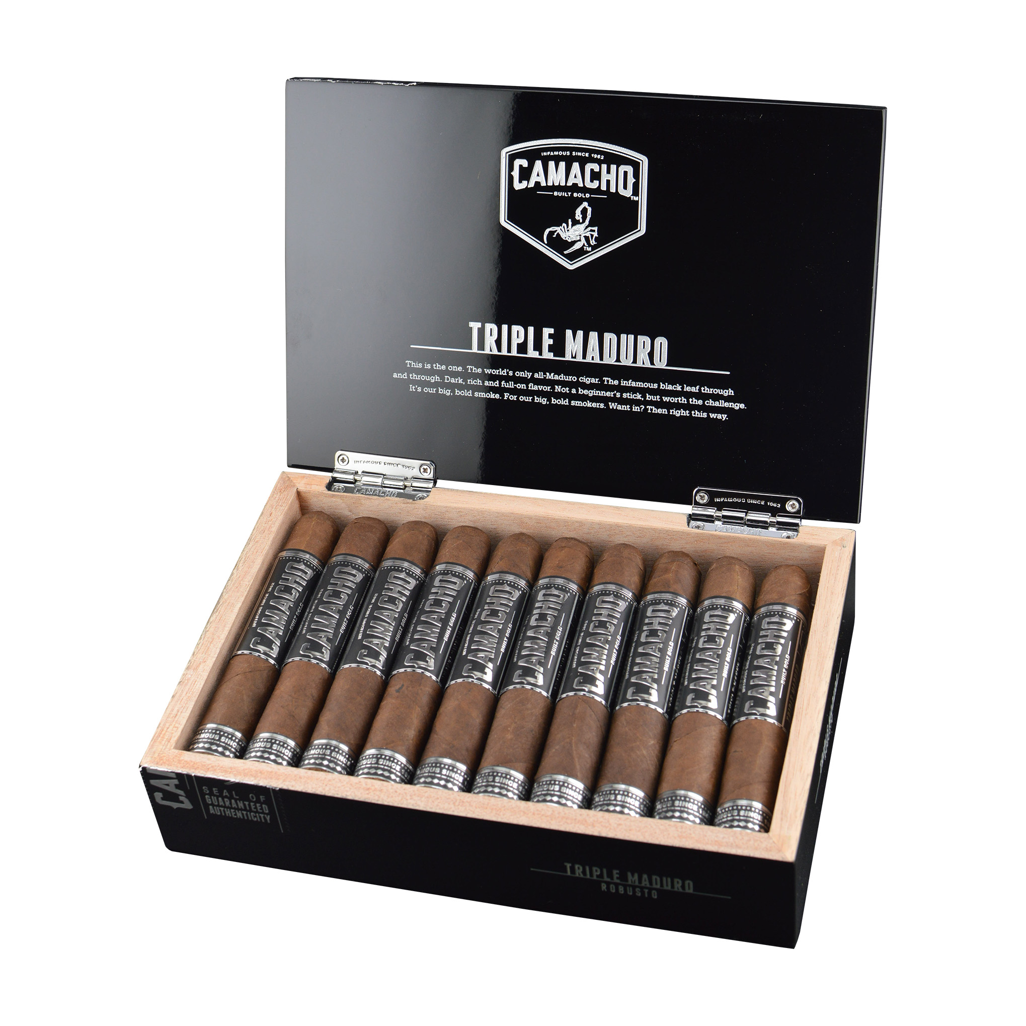 Camacho Triple Maduro Robusto Cigar - Box